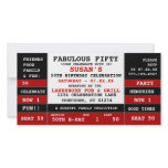 50th Birthday Concert Ticket photo cards