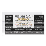 50th Birthday Concert Ticket Photo Card Template