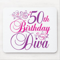 50th Birthday Diva Mouse Mats