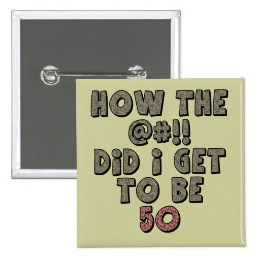 50th Birthday Favour Button
