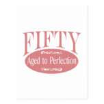 50th birthday, Fifty - Aged to Perfection Post Card
