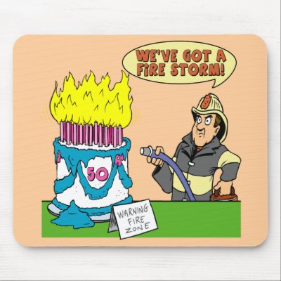 50th Birthday Fire Storm Mousepad by 50th_birthday_gifts