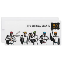 50th Birthday Football Party Invitation - Foul!