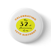 50th Birthday Gag Gift Button