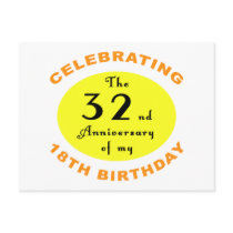 50th Birthday Gag Gift Postcards