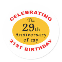 50th Birthday Gag Gifts Round Sticker