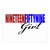 50th Birthday Gifts, 1959 Girl! postcards