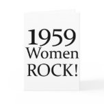 50th Birthday Gifts, 1959 Women Rock! Greeting Card