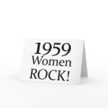 50th Birthday Gifts, 1959 Women Rock! Greeting Card