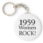 50th Birthday Gifts, 1959 Women Rock! Key Chain