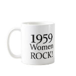 50th Birthday Gifts, 1959 Women Rock! Mug