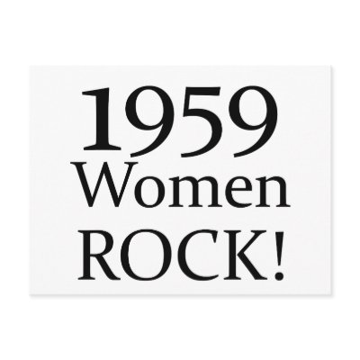 50th Birthday Gifts, 1959 Women Rock! Post Card by 50thbirthdaygifts 50th Birthday Gifts, 1959 Women Rock! Post Card by 50thbirthdaygifts
