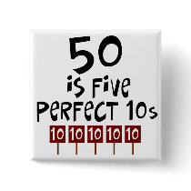 50th birthday gifts, 50 is 5 perfect 10s! pin