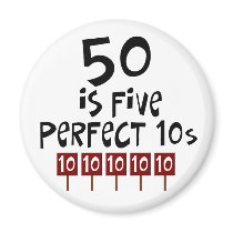 50th birthday gifts, 50 is 5 perfect 10s!