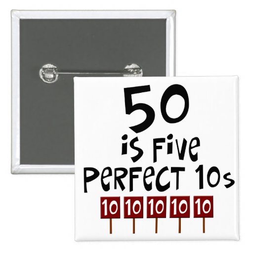 50th birthday gifts, 50 is 5 perfect 10s! pin