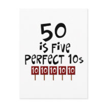 50th birthday gifts, 50 is 5 perfect 10s!