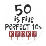 50th birthday gifts, 50 is 5 perfect 10s!