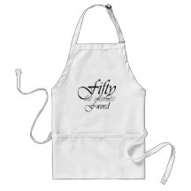 50th birthday gifts - Fifty, the ultimate F-Word! Aprons