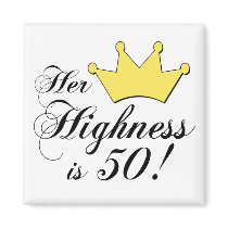 50th birthday gifts, Her highness is 50!