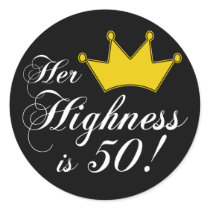 50th birthday gifts, Her highness is 50!