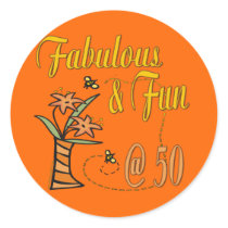 50th Birthday Gifts Round Stickers