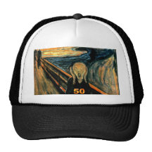 50th Birthday Gifts, The Scream 50! Hats