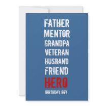 50th Birthday Hero Party Invitation