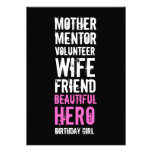 50th Birthday Invitation - Mom Volunteer Hero