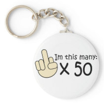 50th Birthday Key Chain