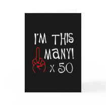 50th birthday Middle Finger Salute