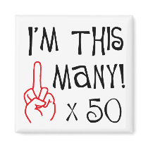 50th birthday Middle Finger Salute