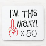 50th birthday Middle Finger Salute Mouse Pad
