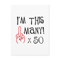 50th birthday Middle Finger Salute