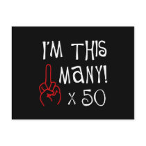 50th birthday Middle Finger Salute