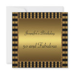 50th Birthday Party Gold Any age Custom Invitations