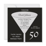 50th Birthday Party Invitation -- 50 in Black