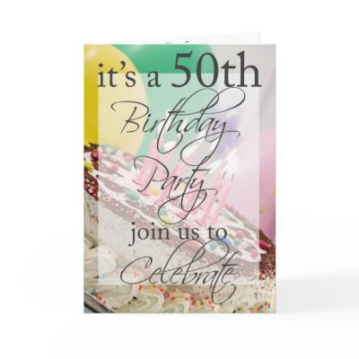 50th Birthday Party Invitation Cards by NightSweatsDiva