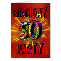 50th Birthday Party Invitation Cards