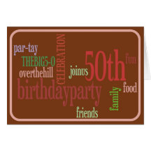 50th Birthday Party Invitation Cards