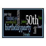 50th Birthday Party Invitation Greeting Card