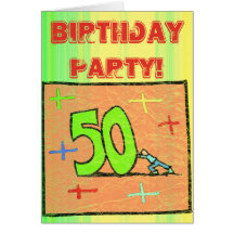 50th Birthday Party Invitations Cards