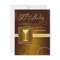50th Birthday Party Invitations - Contemporary