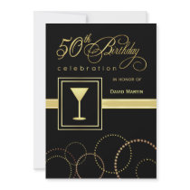 50th Birthday Party Invitations - Contemporary