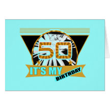 50th Birthday Party Invitations Greeting Card