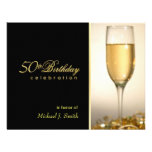 50th Birthday Party Invitations - Manly Monogram