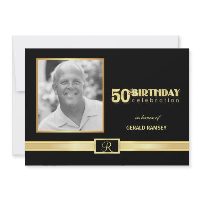 50th Birthday Party Invitations with Photo by SquirrelHugger