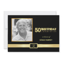50th Birthday Party Invitations with Photo
