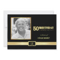 50th Birthday Party Invitations with Photo