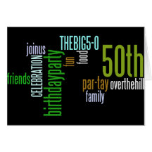 50th Birthday Party Invite Greeting Cards