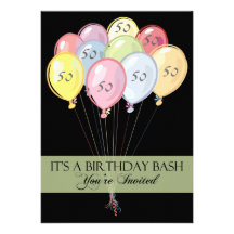 50th Birthday Party Personalized Invitation